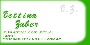 bettina zuber business card